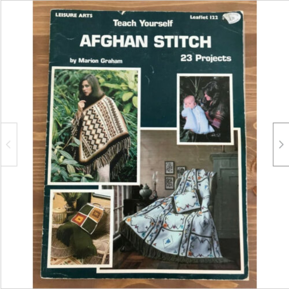 Vtg Leisure Arts Teach Yourself Afghan Stitch Craft Book 122 Marion Graham 1978